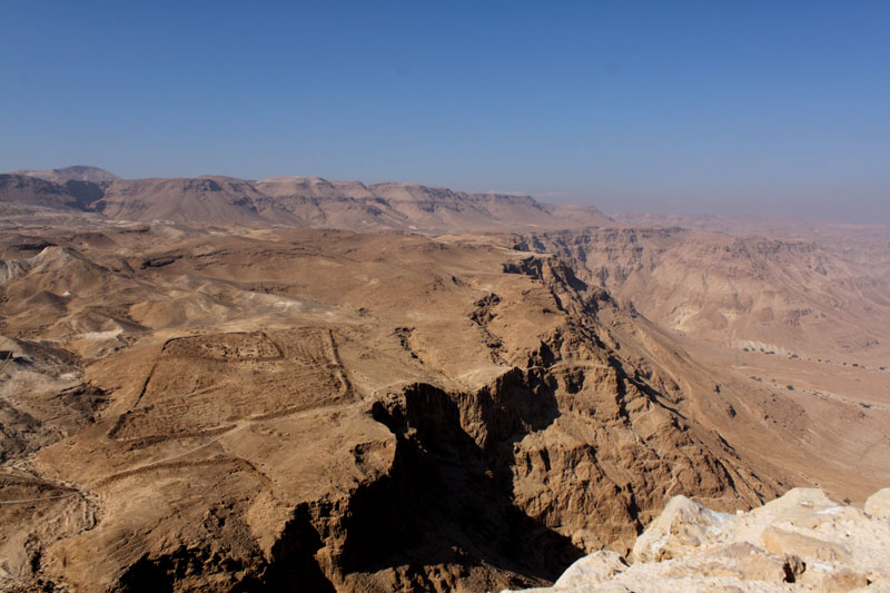 Aerial view of Masada National Park in Isreal