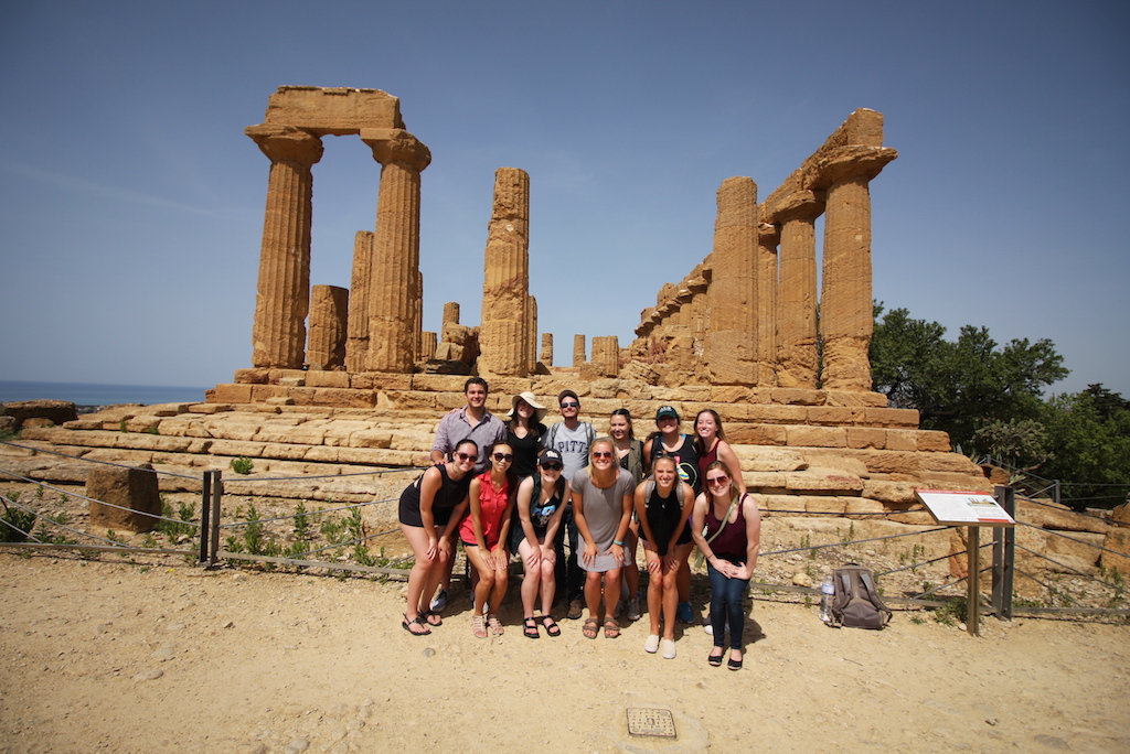 Pitt students in Agrigento